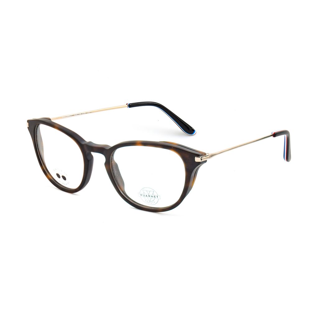 Vuarnet Brown Acetate Frames with metal temples, stylish eyewear featuring a clip-on option. Measures 53/17/145mm, elegant and versatile.