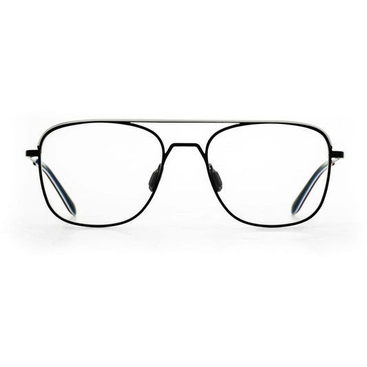 Vuarnet Black Stainless Steel Frames, men's glasses with 55/17/145 mm dimensions, sleek black color, and durable stainless steel material.