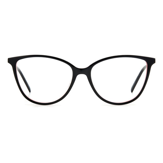 M Missoni Black Acetate Frames for women featuring cat-eye design, size 53/15/145mm. Stylish and elegant eyewear.