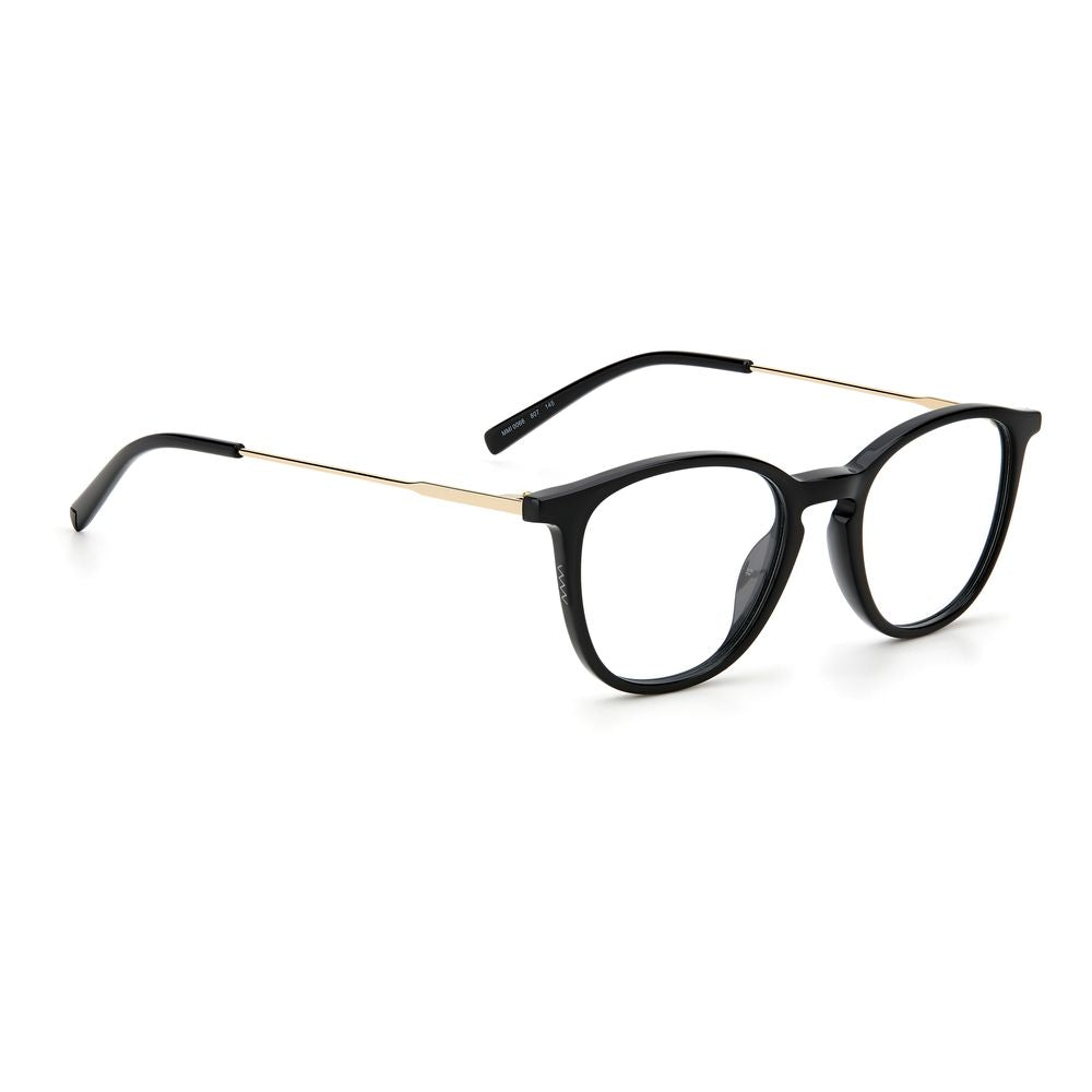 M Missoni Black Acetate Frames, model MMI0066807E71 with 47/18/145 mm measurements, elegant black glasses for women.