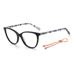 M Missoni Black Acetate Frames with patterned temples, women's glasses, 54/16/140mm size.