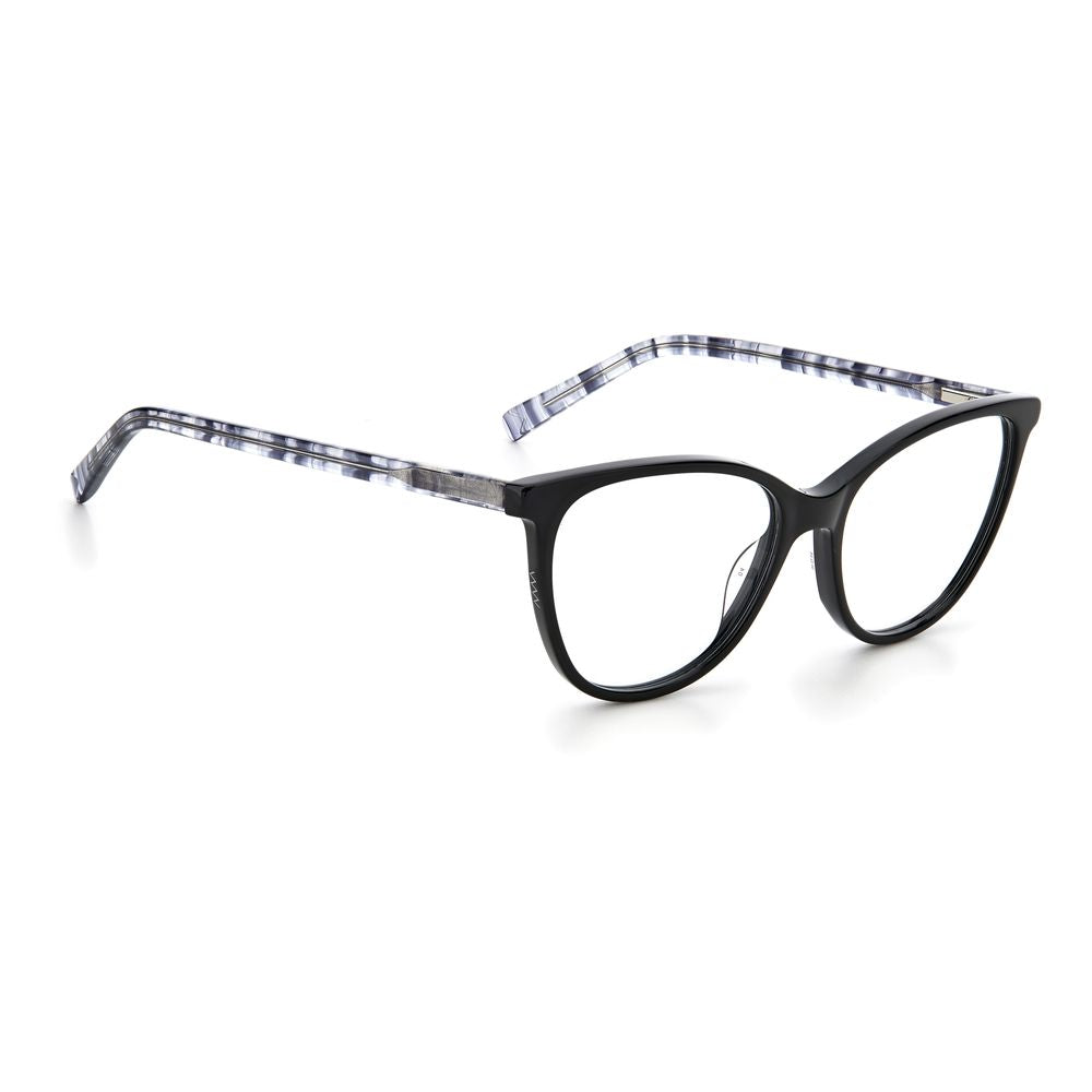 M Missoni Black Acetate Frames with 54/16/140mm dimensions, designed for women, showcasing stylish eyewear.