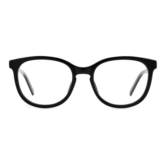 M Missoni Black Acetate Frames, stylish black acetate glasses, model MMI0116807F21, dimensions 52/18/140 mm, elegant eyewear for women.