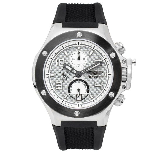 Bobroff Black Rubber Bracelet Watch