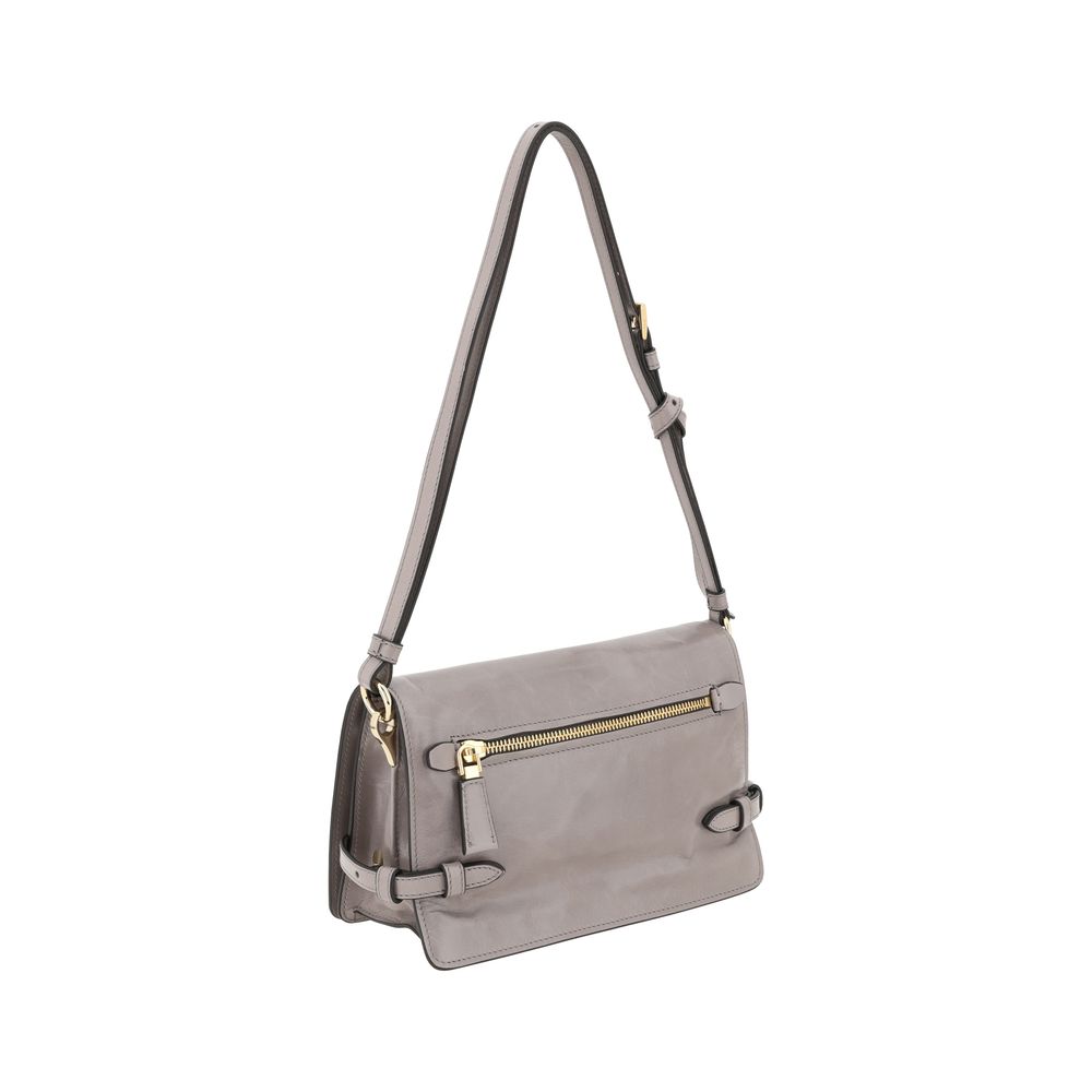 Front view with bag zipped and handles upright.