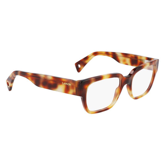 Lanvin Brown Acetate Frames, women's glasses model LNV2601-217, featuring a 52/18/140 mm size in tortoiseshell acetate.