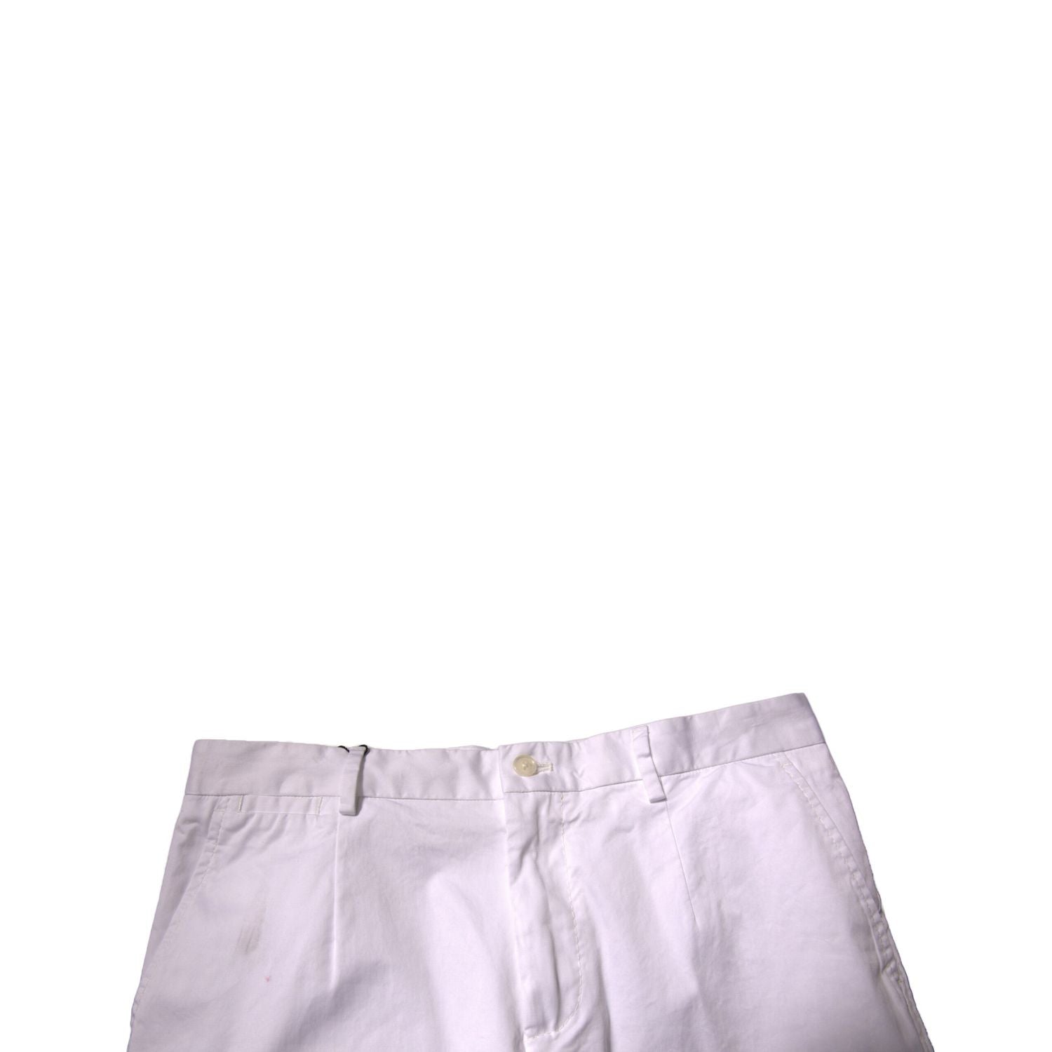 Dolce & Gabbana White Chinos Cotton Stretch Casual Shorts
