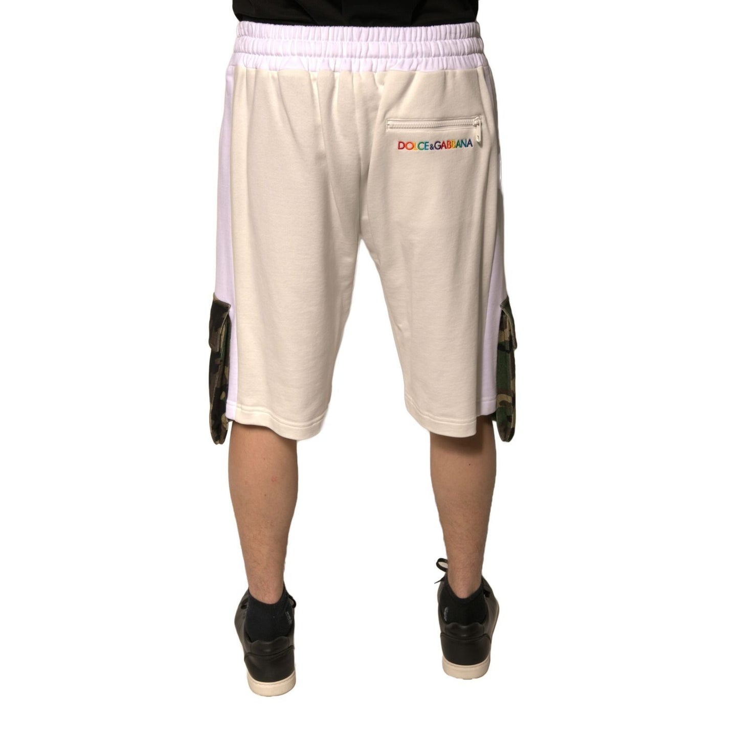 Dolce & Gabbana Beige Cotton Men Casual Cargo Bermuda Shorts