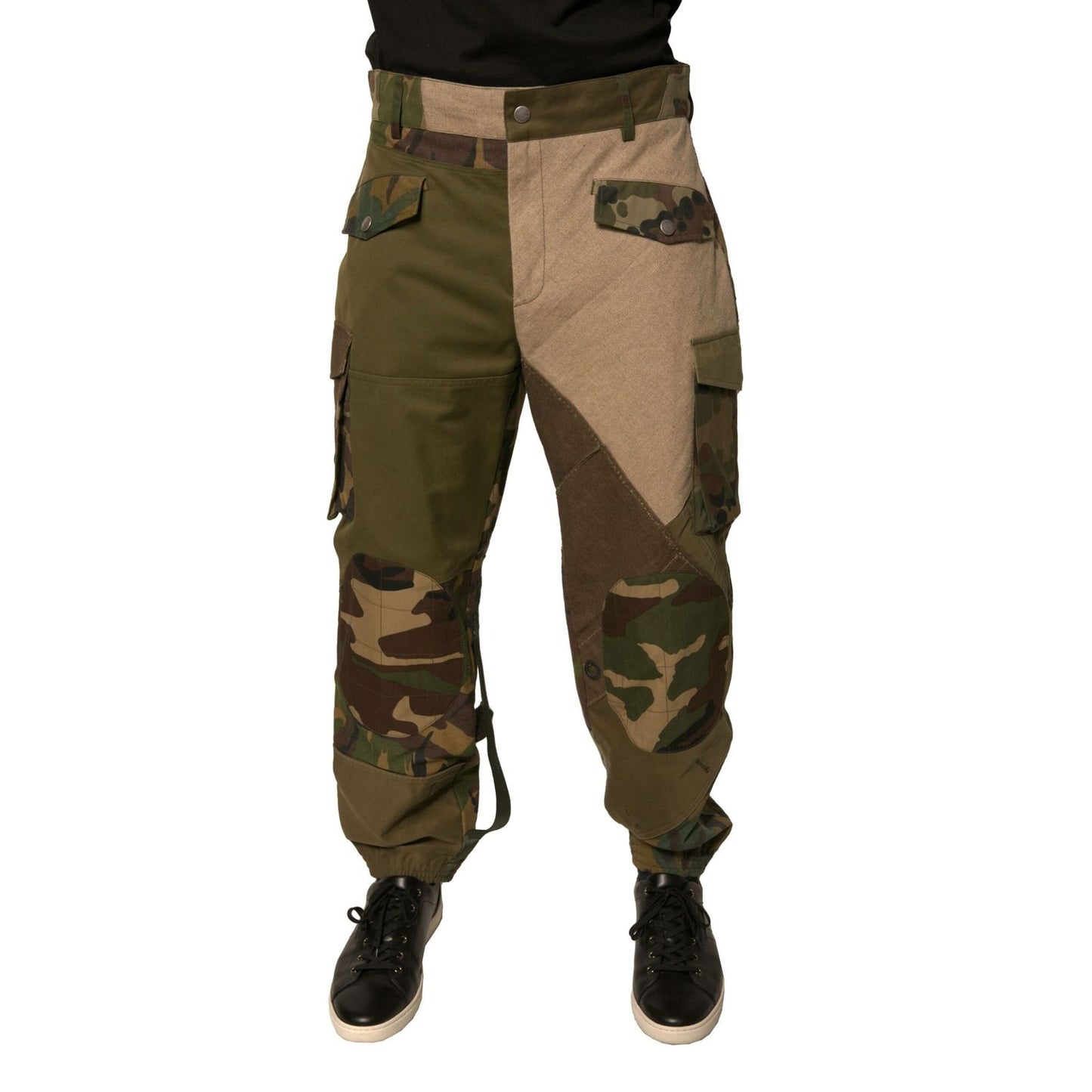 Dolce & Gabbana Multicolor Patchwork Flight Cargo Pants