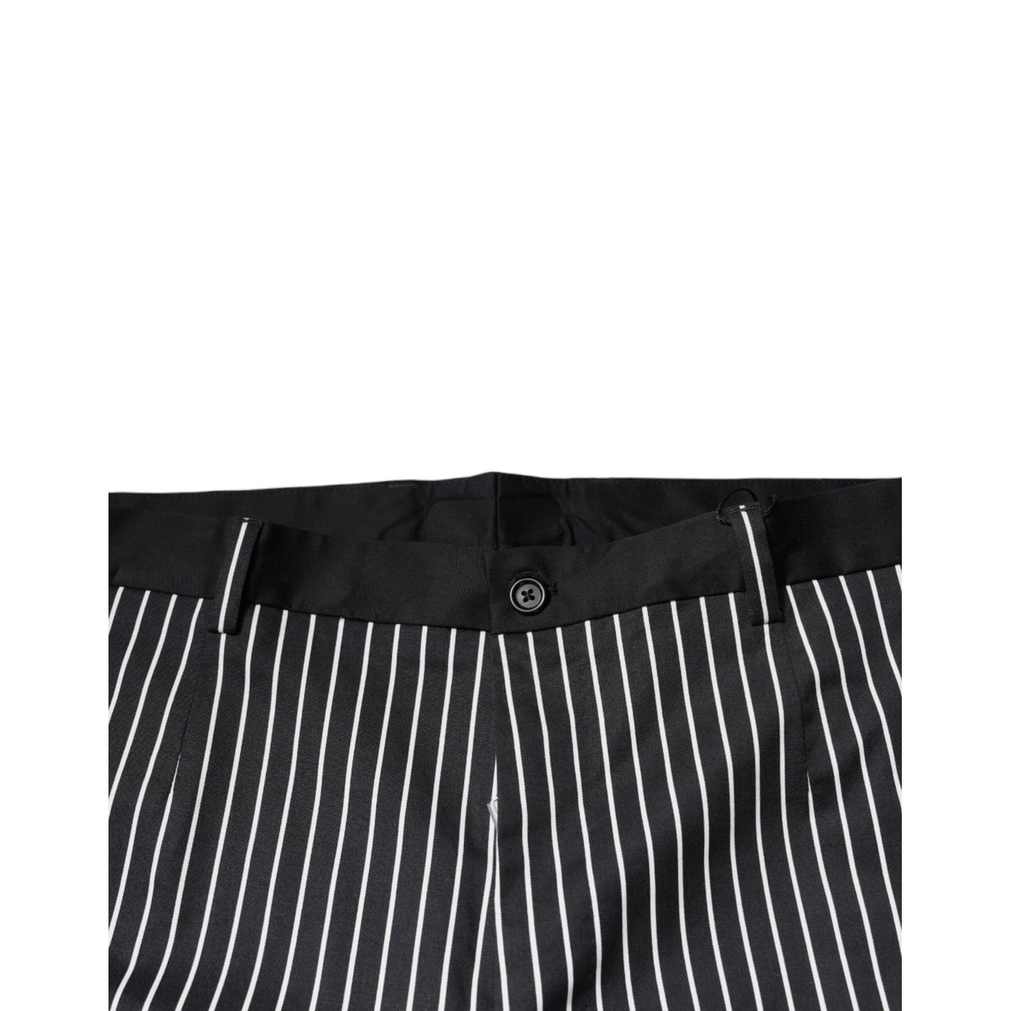 Dolce & Gabbana Black Stripes Skinny Dress Pants