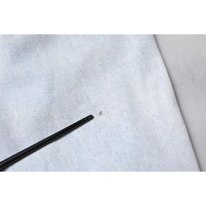 Dolce & Gabbana Light Blue Cotton Tattered Skinny Denim Jeans