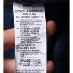Dolce & Gabbana Dark Blue Cotton Logo Skinny Denim Jeans