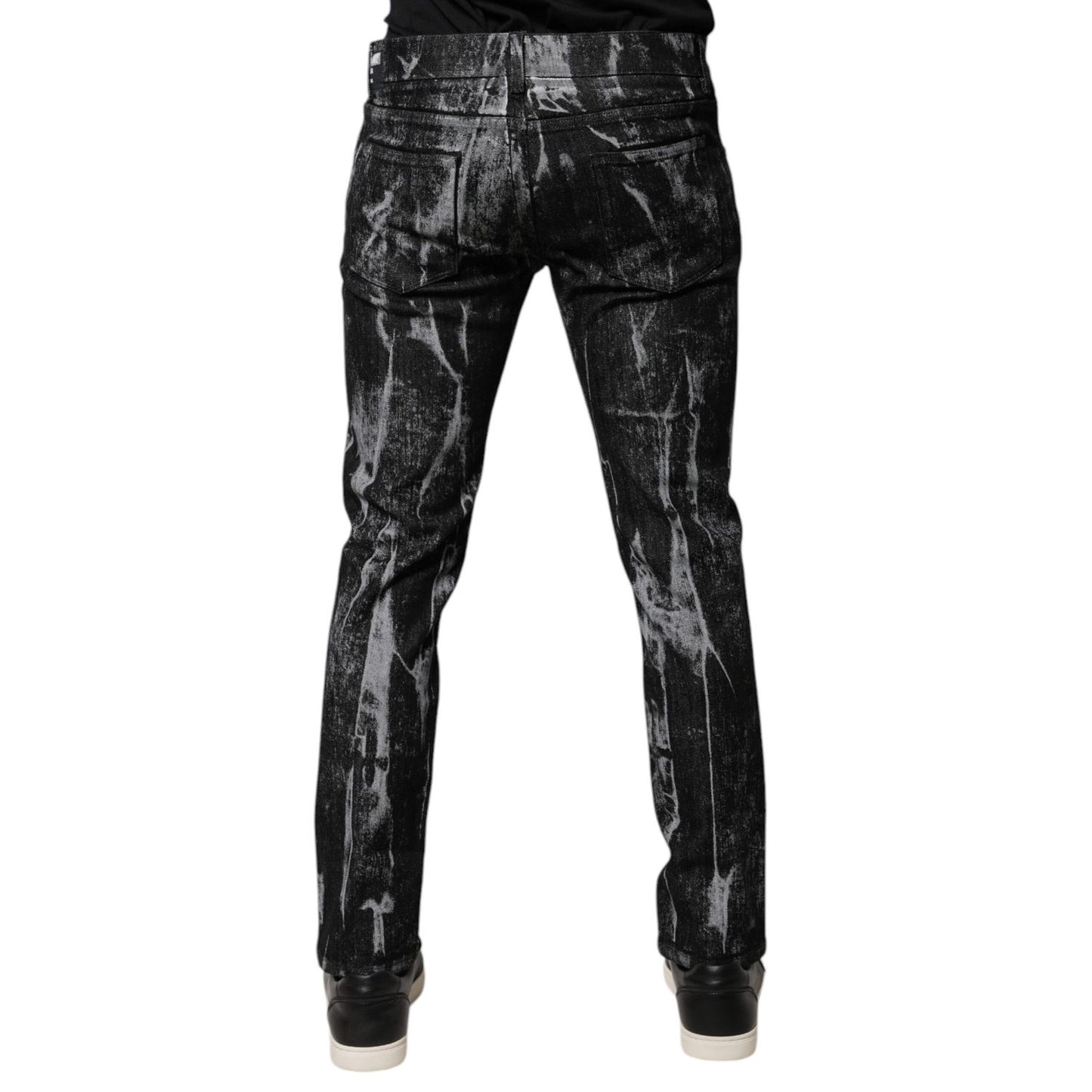 Dolce & Gabbana Multicolor Cotton Tie Dye Skinny Denim Jeans