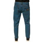 Dolce & Gabbana Blue Logo Cotton Stretch Skinny Denim Jeans