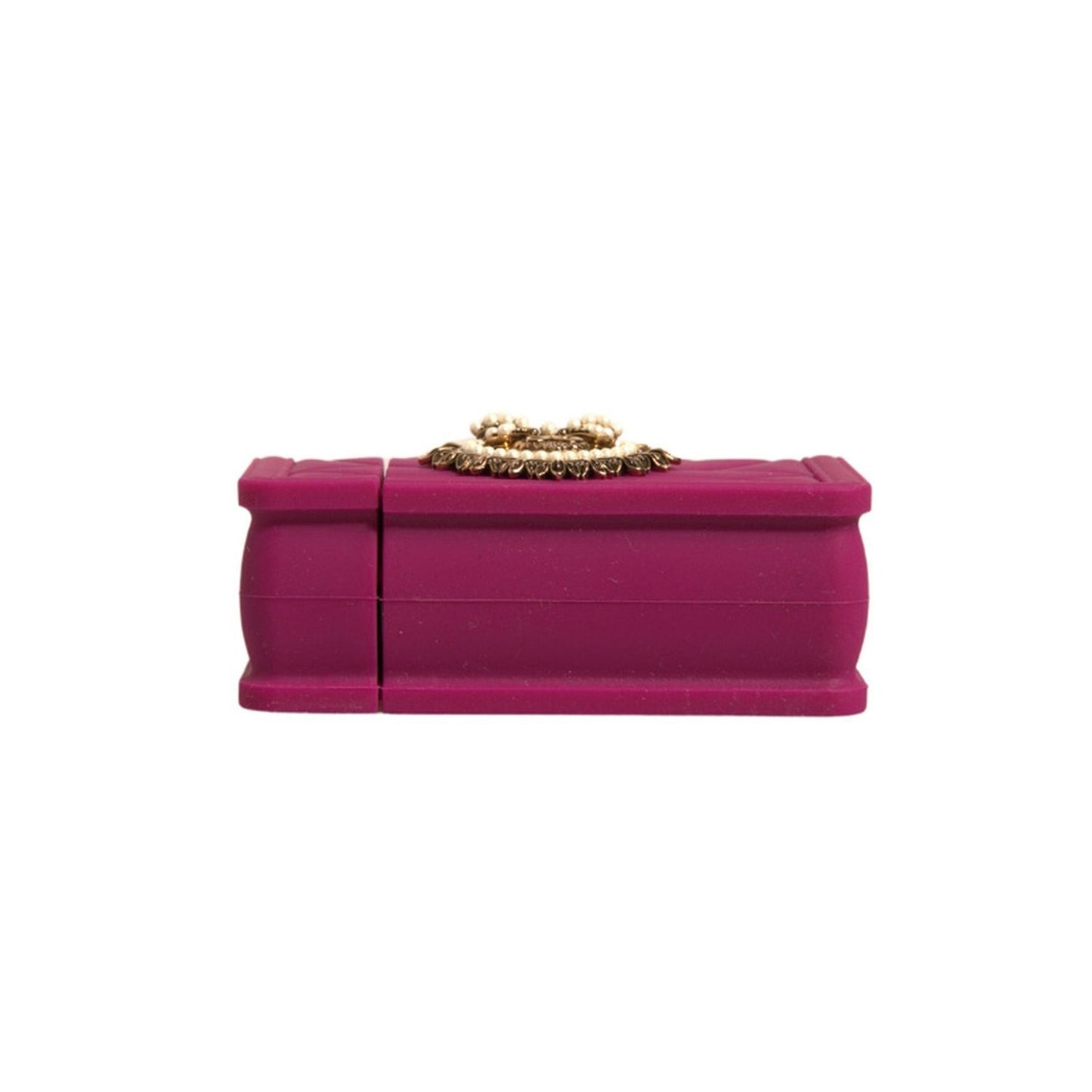 Dolce & Gabbana Pink Silicone Devotion Heart Cover Hand Bag Airpod Case SMY10600