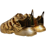 Dolce & Gabbana Gold Daymaster Leather Low Top Sneakers Shoes MV6709-45