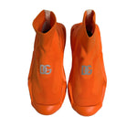 Dolce & Gabbana Orange Slip On Wave Socks Men Sneakers Shoes