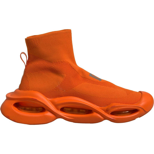 Dolce & Gabbana Orange Slip On Wave Socks Men Sneakers Shoes
