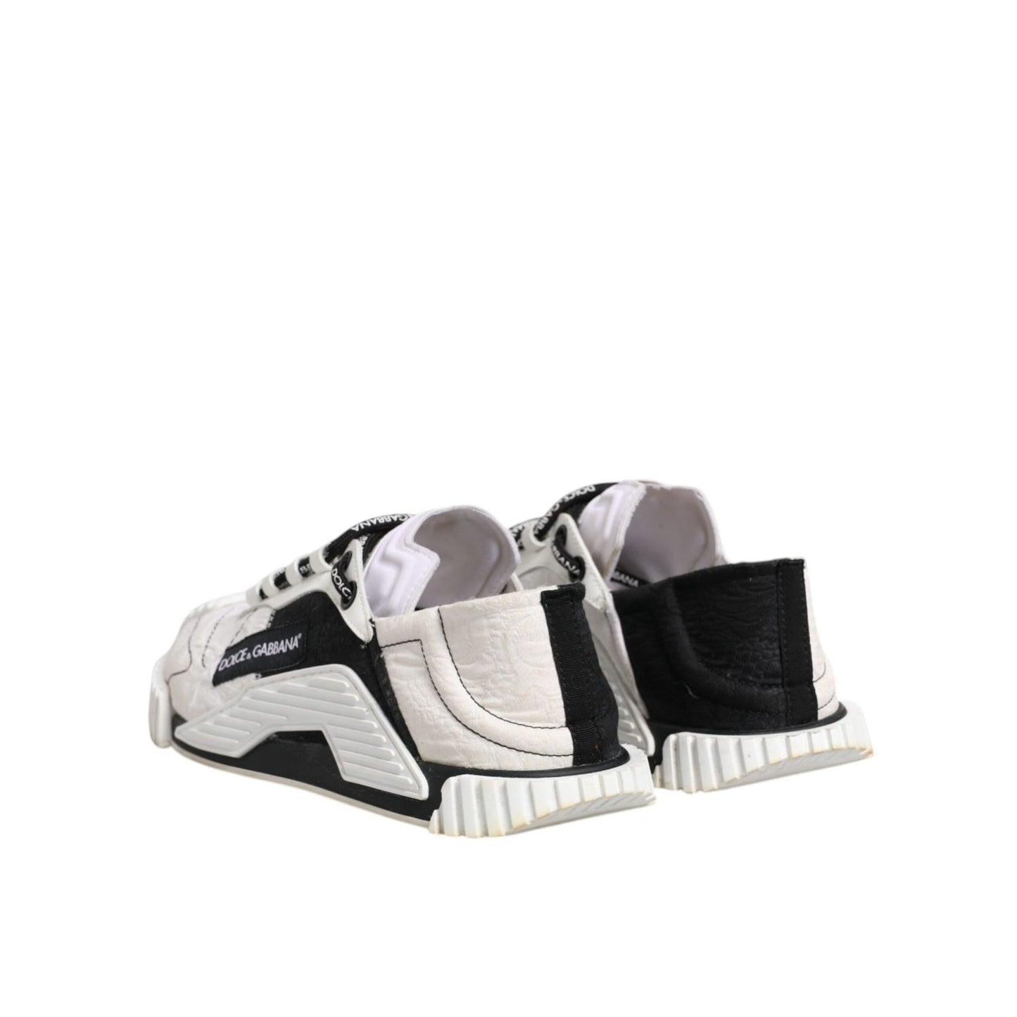 Dolce & Gabbana White Black NS1 Low Top Sneakers Shoes