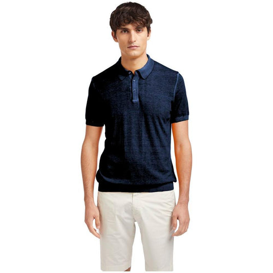 AT.P.CO Blue Cotton Polo Shirt
