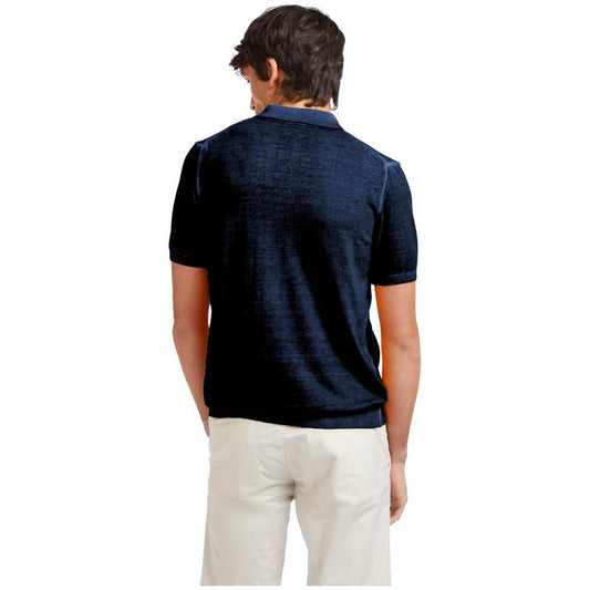 AT.P.CO Blue Cotton Polo Shirt