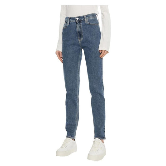 Calvin Klein Jeans Blue Cotton Mom Jean