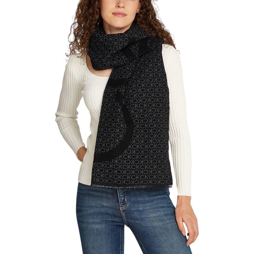 Calvin Klein Black Marabou Scarf CA-16494202907-ONE SIZE
