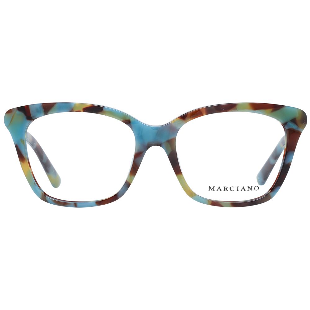 Marciano by Guess Multicolor Women Glasses Frame in acetate and metal with square style, demo lenses, size 53-17-140.