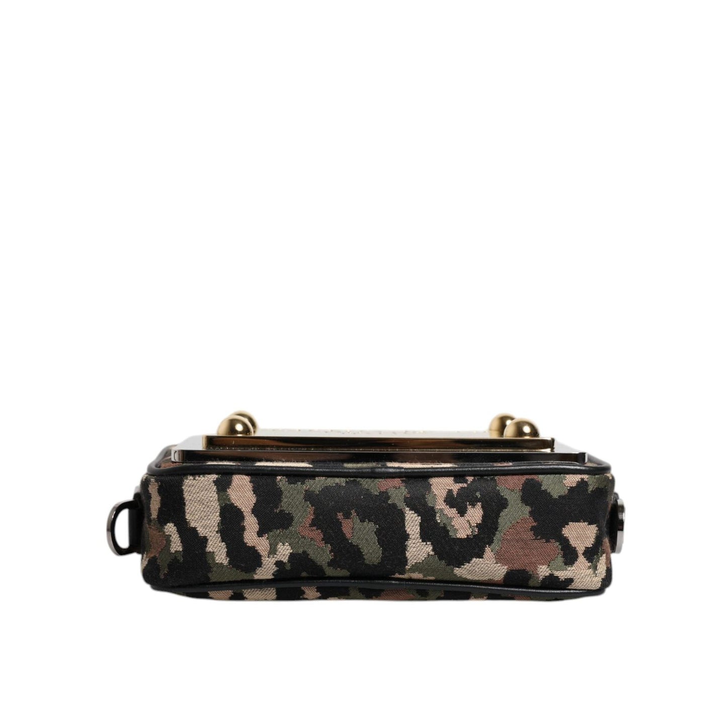 Dolce & Gabbana Multicolor Leopard Jacquard DG Logo Crossbody Bag c