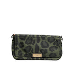 Dolce & Gabbana Green Nylon Leopard Print Shell Messenger Crossbody Bag BAG4002