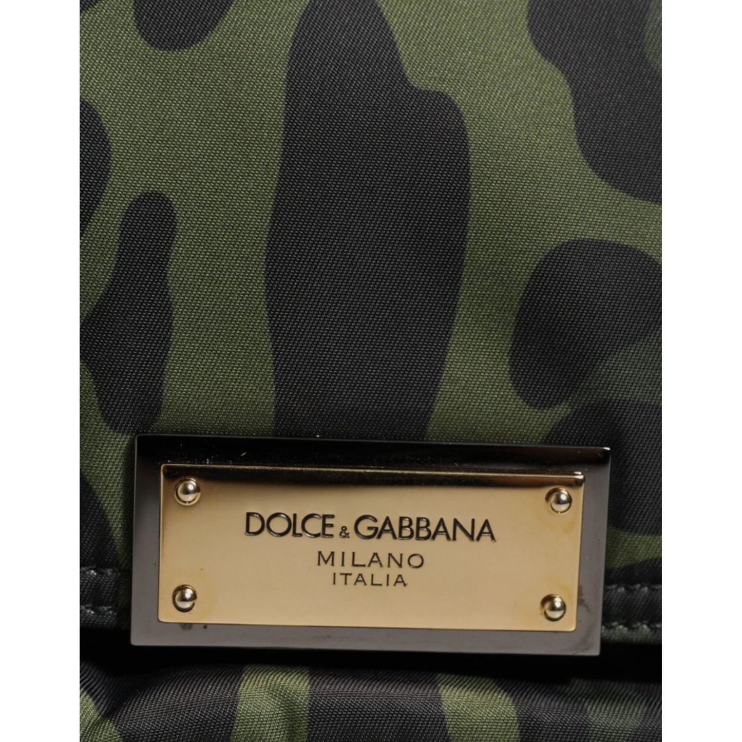 Dolce & Gabbana Green Nylon Leopard Print Shell Messenger Crossbody Bag BAG4002