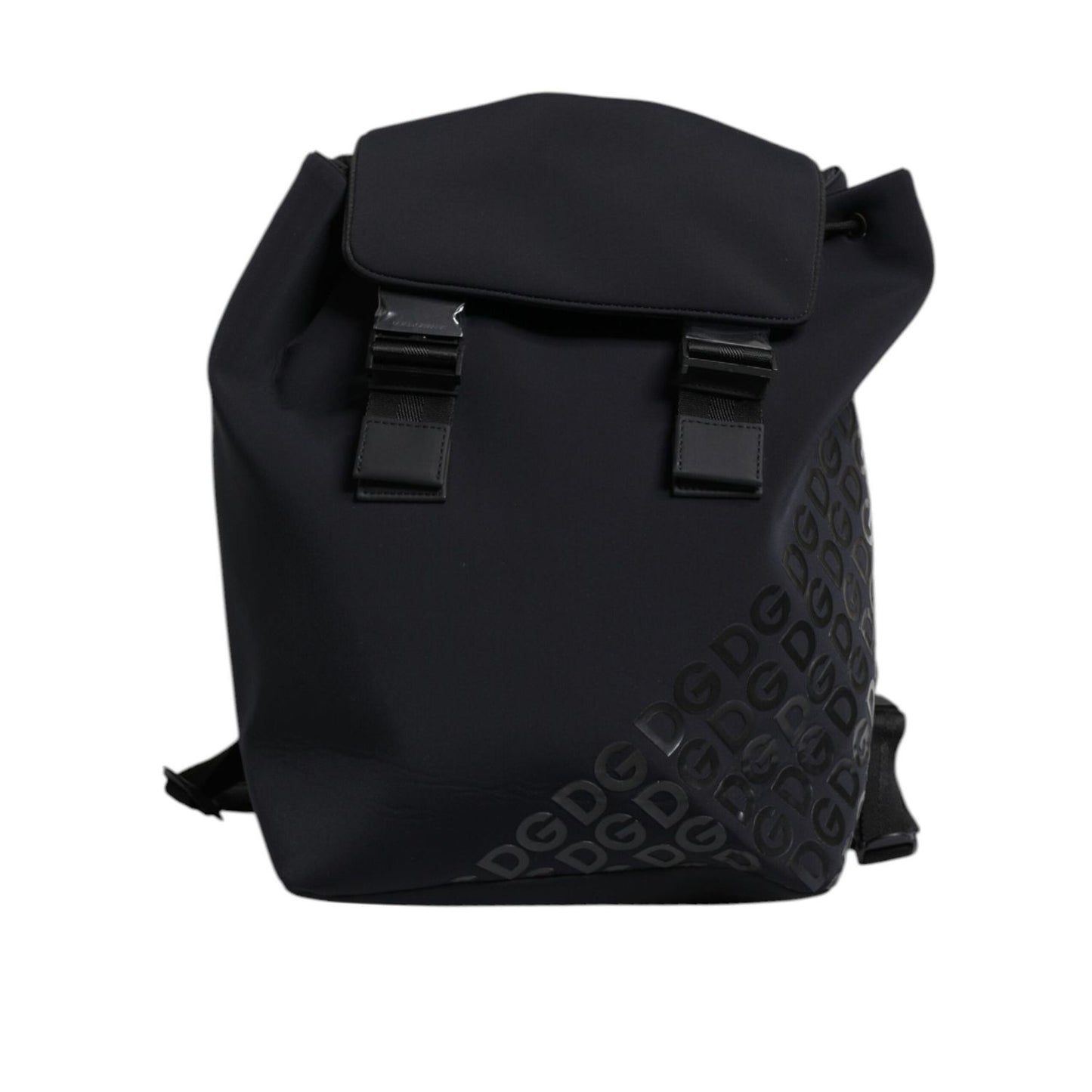 Dolce & Gabbana Black Neoprene Nylon DG Logo School Backpack Bag BAG4066