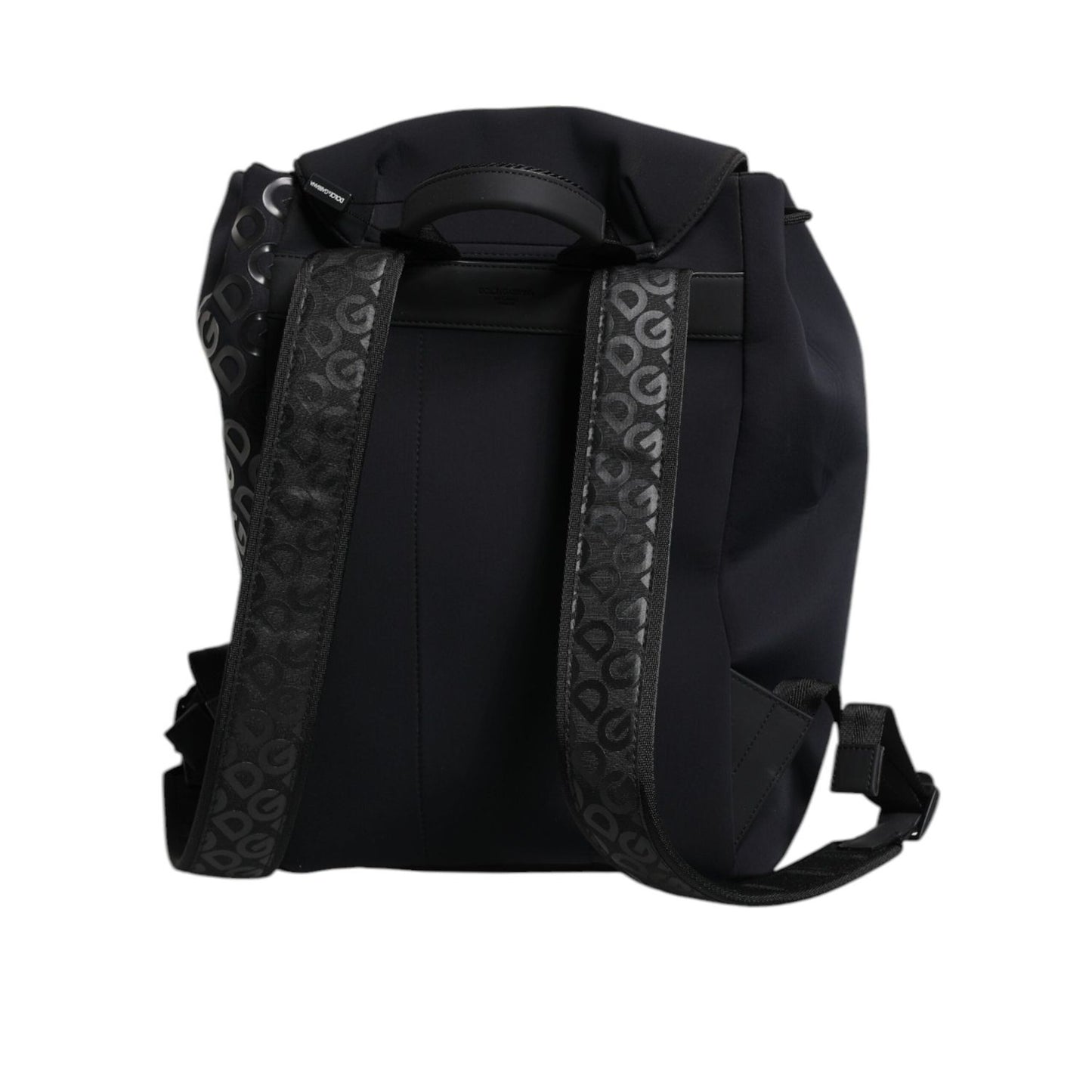 Dolce & Gabbana Black Neoprene Nylon DG Logo School Backpack Bag BAG4066