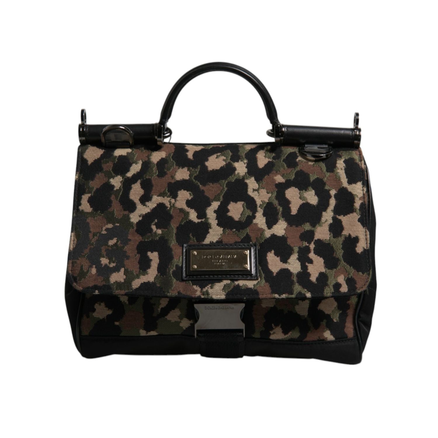 Front view with bag zipped and handles upright.