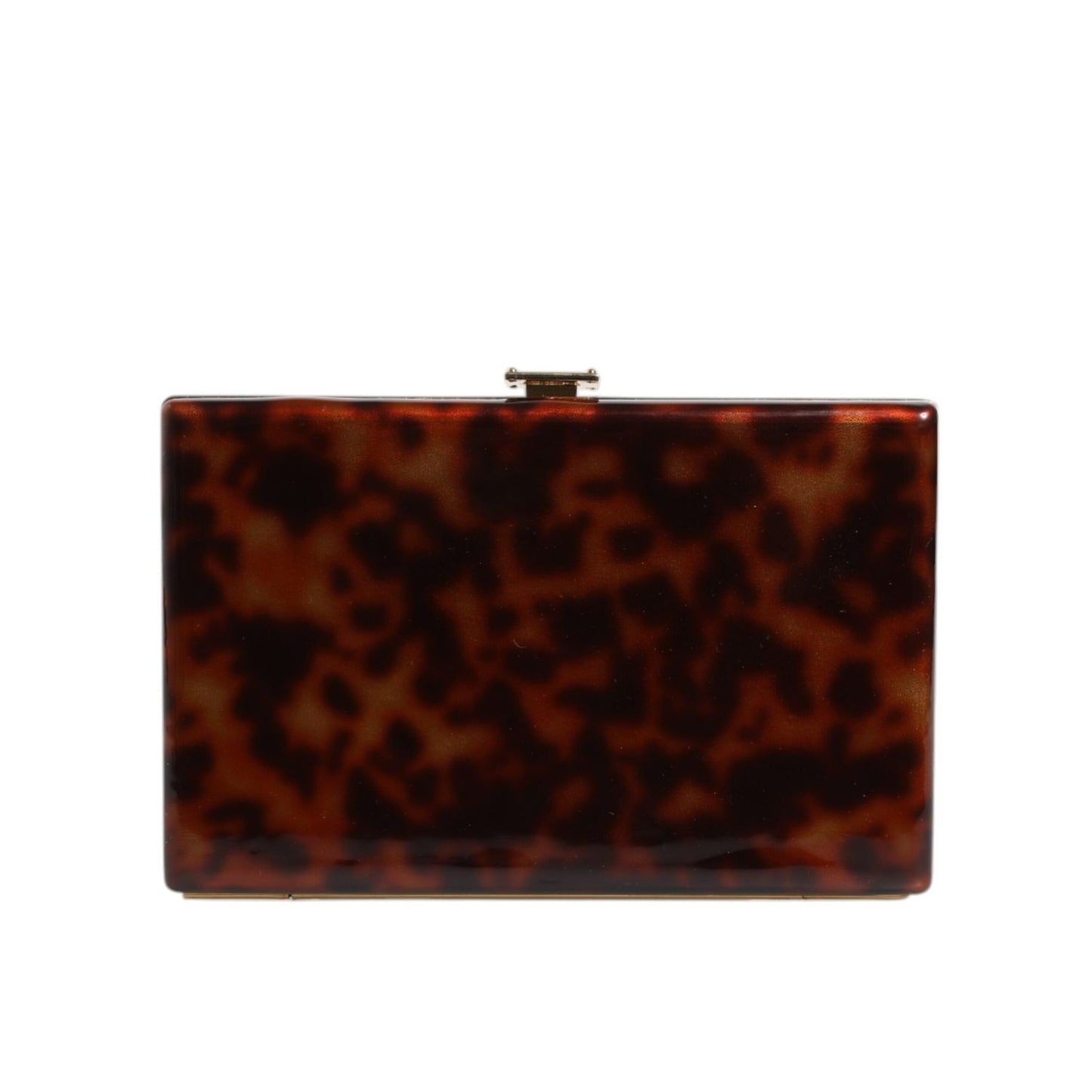 Dolce & Gabbana Brown Leather Clutch Evening Crossbody Bag