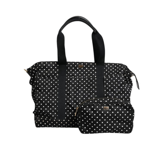 Dolce & Gabbana Black PolkaDot Nylon Shoulder Baby Tote Diaper Bag