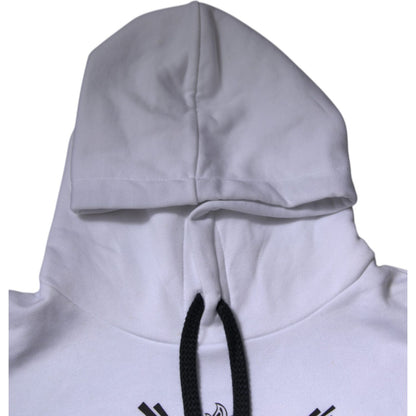 Dolce & Gabbana White Sacred Heart Hooded Sweatshirt Sweater