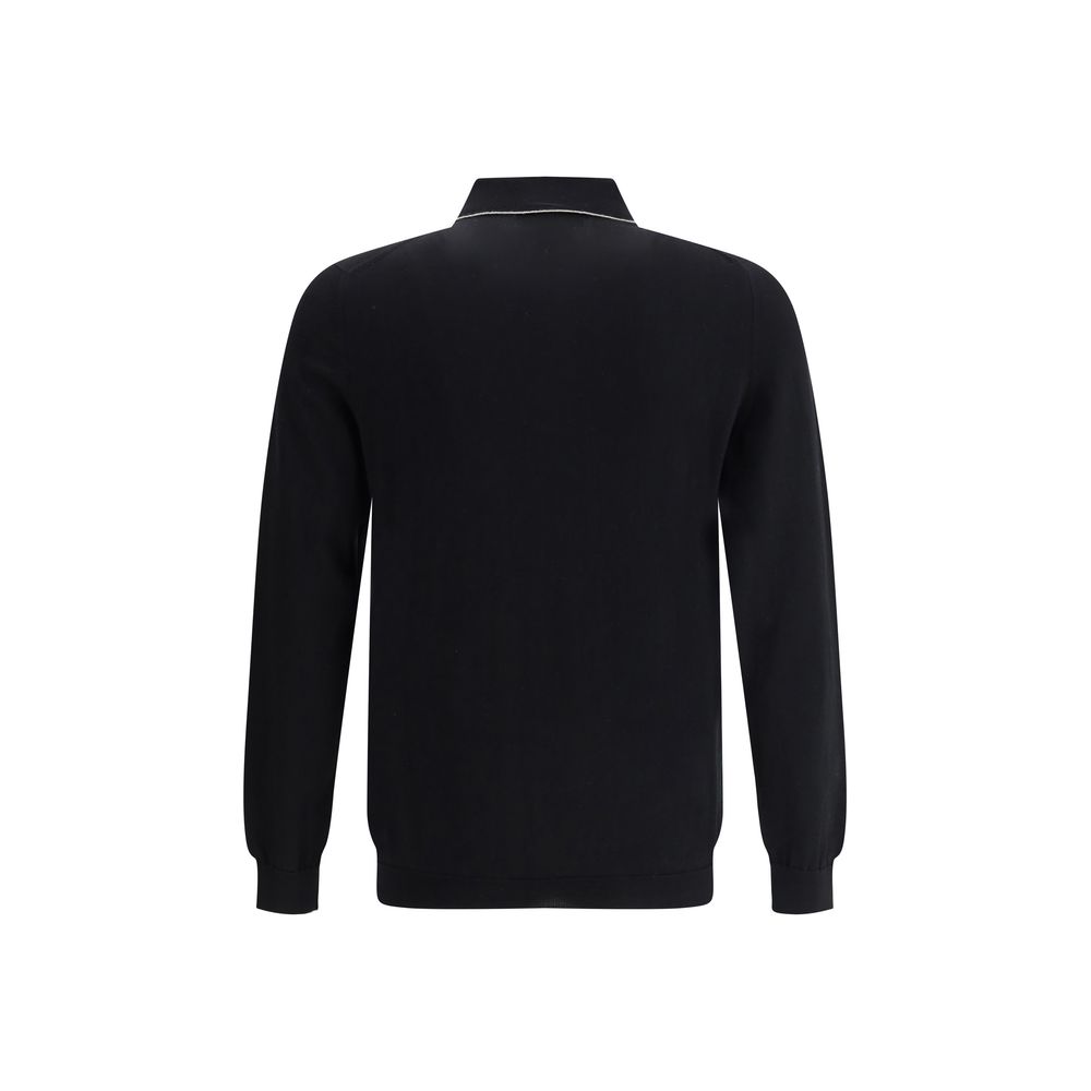 Svevo Black Cotton Polo Shirt