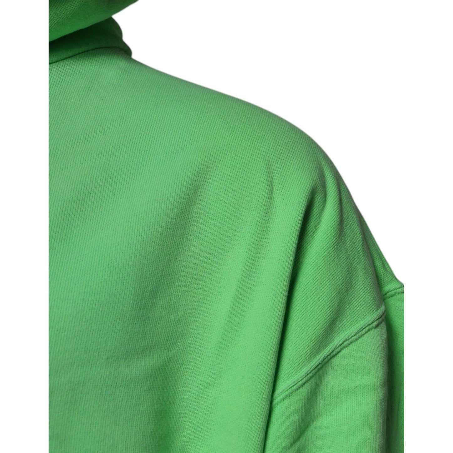 Dolce & Gabbana Green Logo Hooded Pullover Sweatshirt Sweater