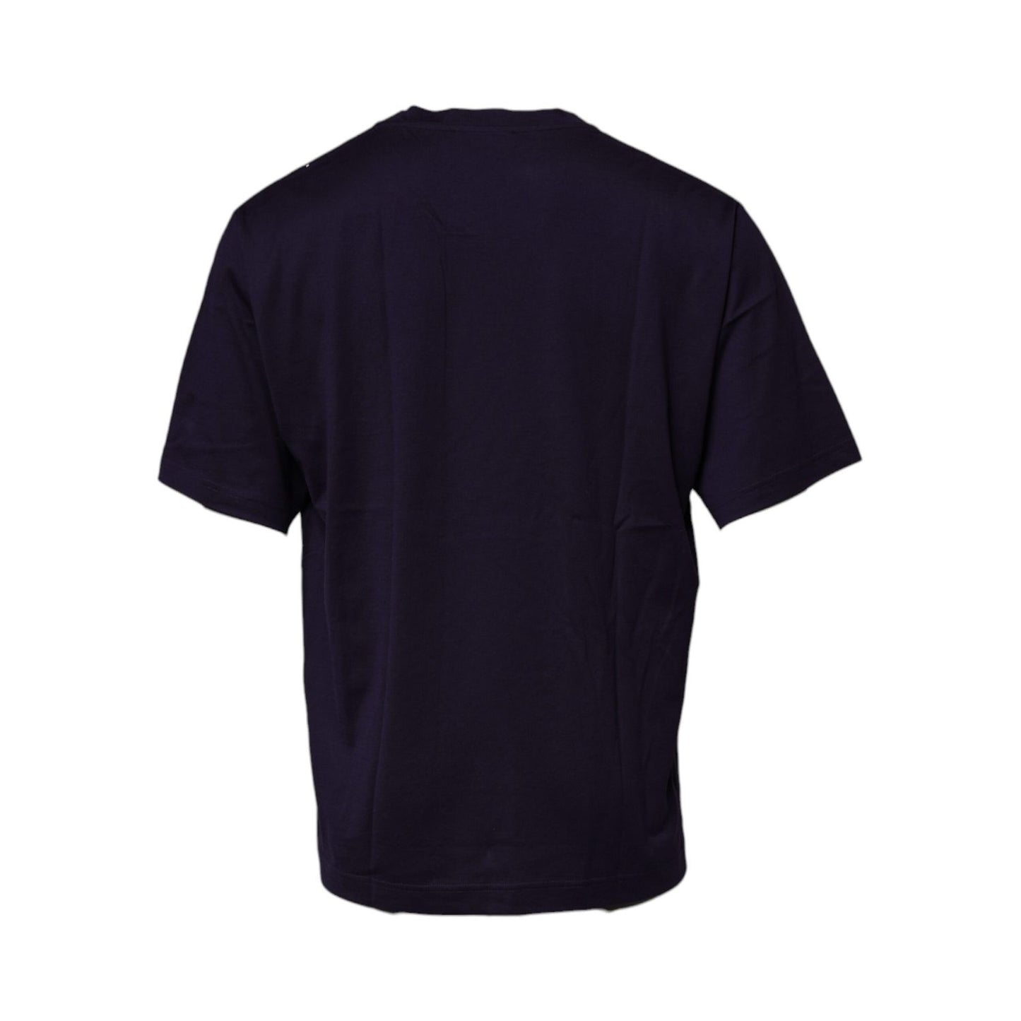 Dolce & Gabbana Navy Blue DG Logo Cotton Crew Neck T-shirt
