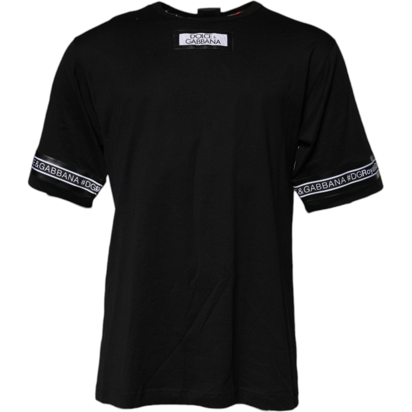 Dolce & Gabbana Black #DGMILLENNIALS Cotton Crew Neck T-shirt
