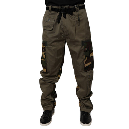 Dolce & Gabbana Multicolor Patchwork Camouflage Cargo Pants