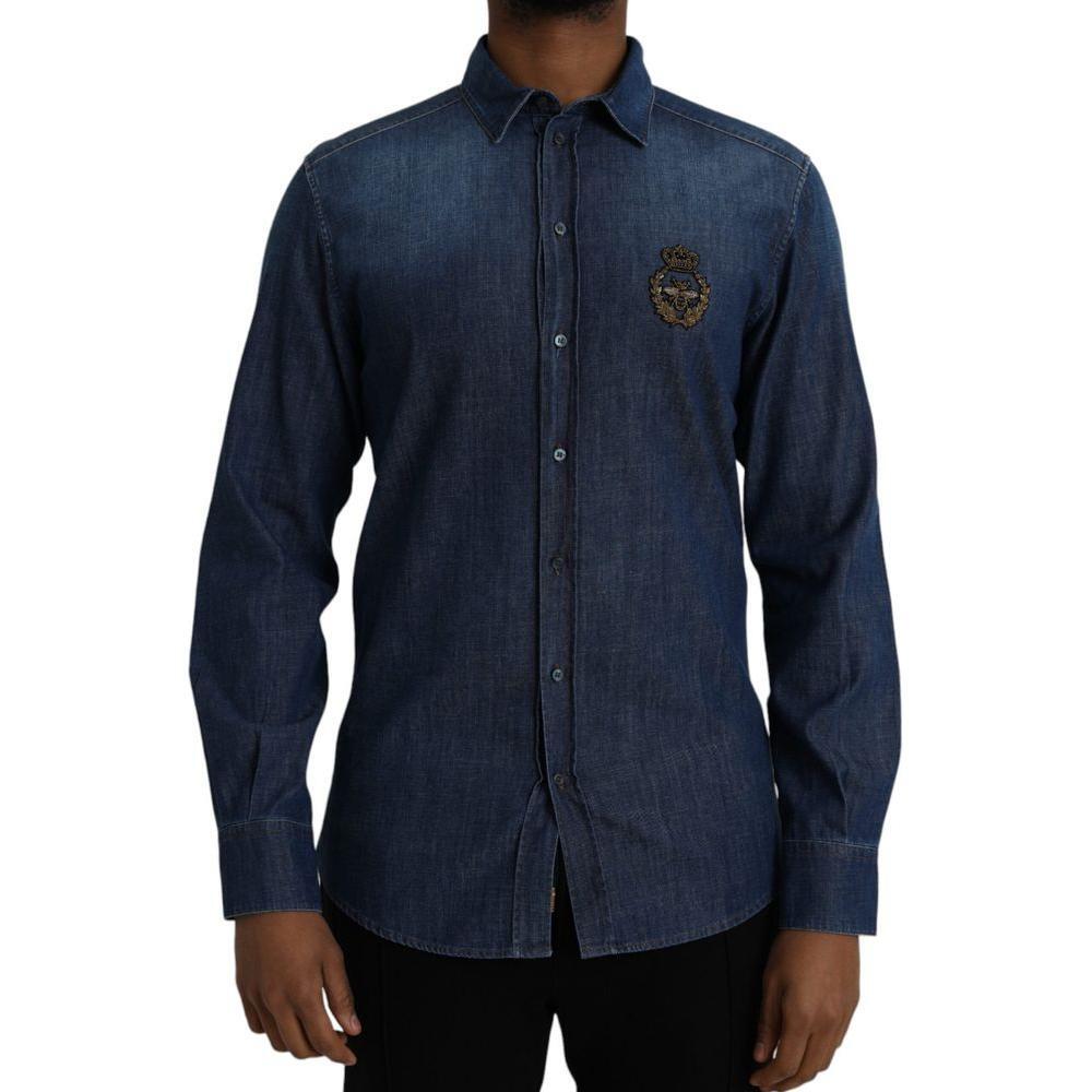 Dolce & Gabbana Blue Denim Shirt
