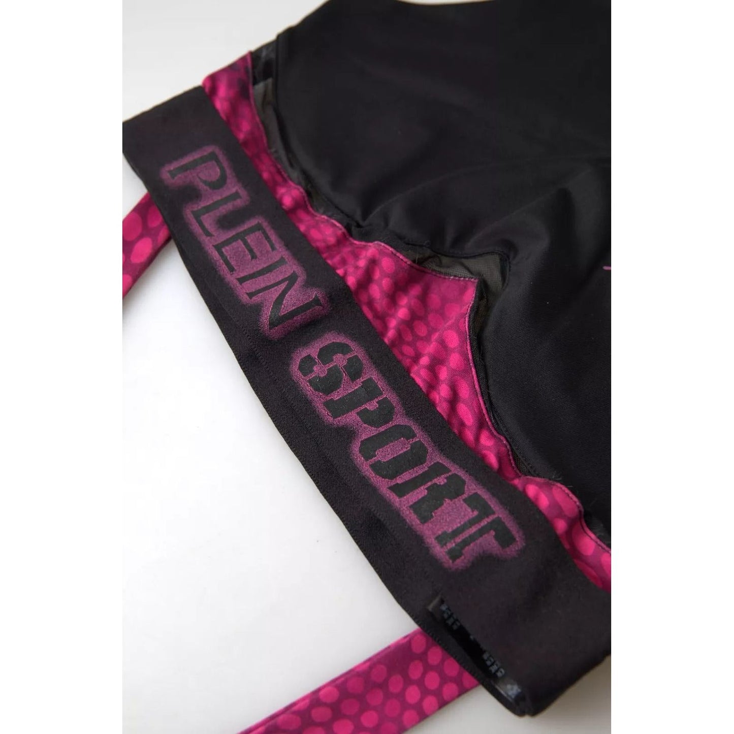 Plein Sport Black Fuchsia Logo Athlete Hannah Bra Underwear