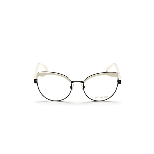 Emilio Pucci Black Metal Frames - Women EP5131-55005 Glasses, Size 55/19/140mm, Black Metal, Elegant Design