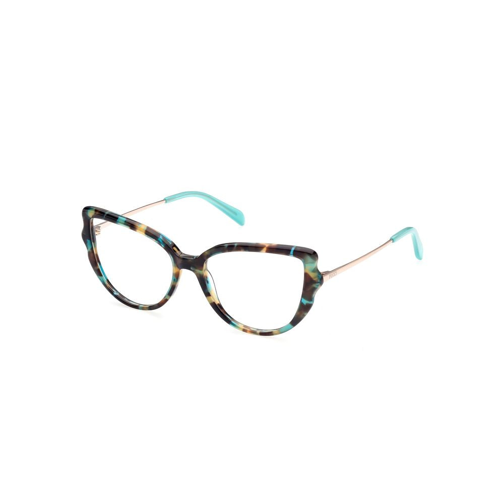 Stylish Emilio Pucci Brown Acetate Frames for women with blue accents, model EP5192, size 54/16/140mm.