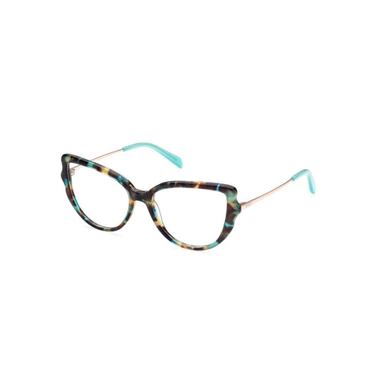 Stylish Emilio Pucci Brown Acetate Frames for women with blue accents, model EP5192, size 54/16/140mm.