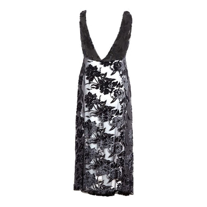 Lardini Elegant Black Viscose Dress