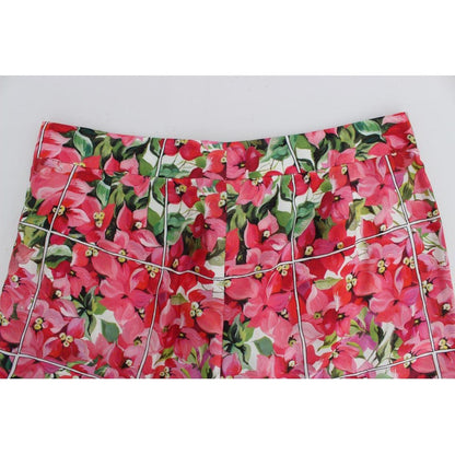 Dolce & Gabbana Multicolor Floral Knee Capris Shorts Pants