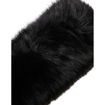 Dolce & Gabbana Black Fur Shoulder Collar Wrap Shawl Scarf MS7112